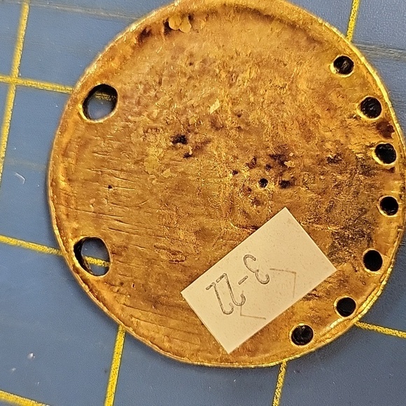 Aztec Antique Gold Tone 2.1" Charm Pendant - Picture 2 of 2